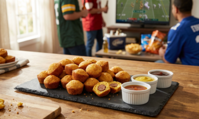 Bite-Sized Muffins Capture Nostalgic Corn Dog Joy for Easy Snacking