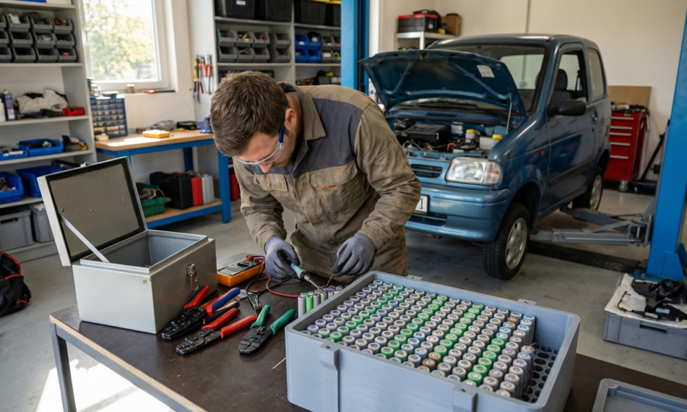 Man Builds Electric Car Power from Discarded Vape Batteries in Incredible Hack