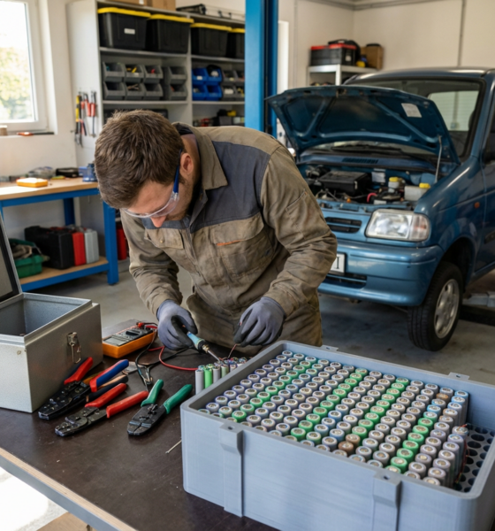 Man Builds Electric Car Power from Discarded Vape Batteries in Incredible Hack