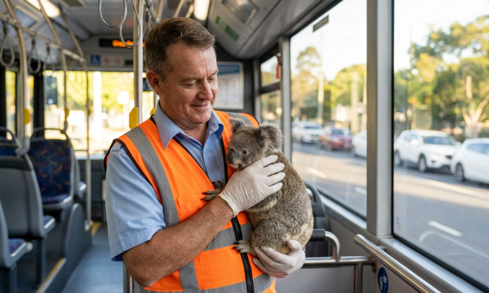 Bus Driver Saves Koala with Heartwarming Ride