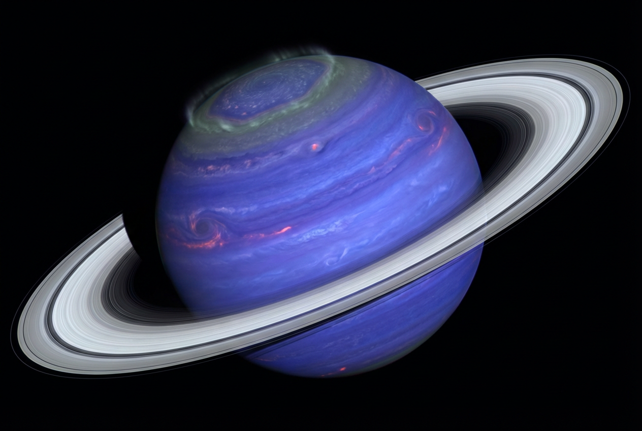 James Webb and Hubble Telescopes Unveil a New Side of Saturn's Atmosphere