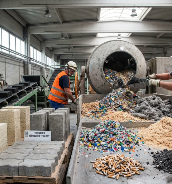 A Hungarian Innovation Transforms Unrecyclable Waste Into Durable Building Material