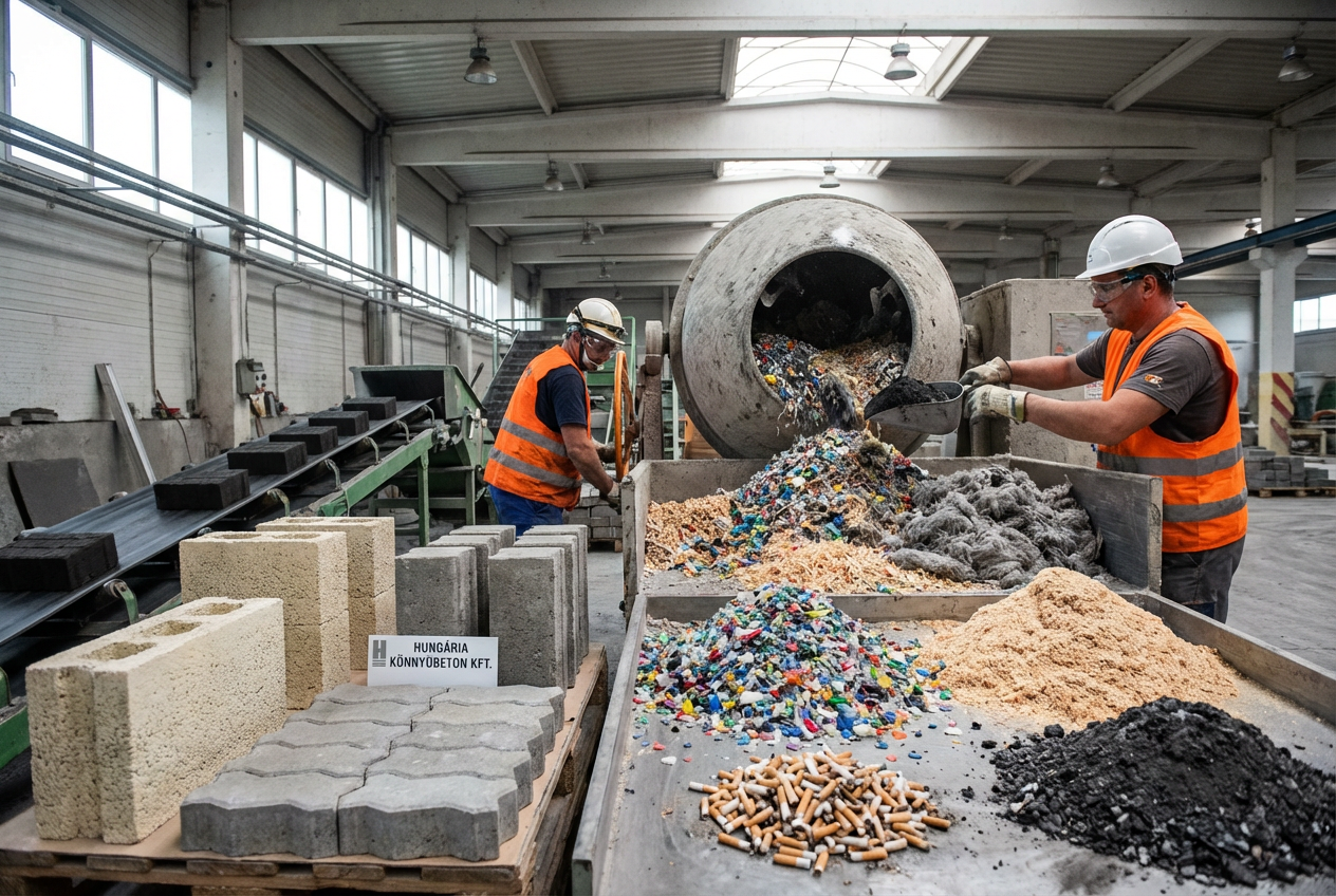 A Hungarian Innovation Transforms Unrecyclable Waste Into Durable Building Material