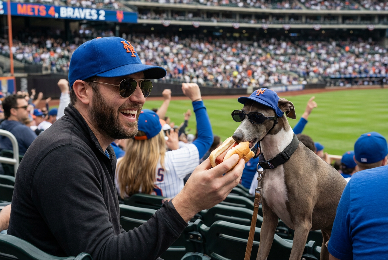 Heartwarming Twins: Dog and Owner Share Viral Hot Dog Moment at Mets Game - You'll Smile Non-Stop!