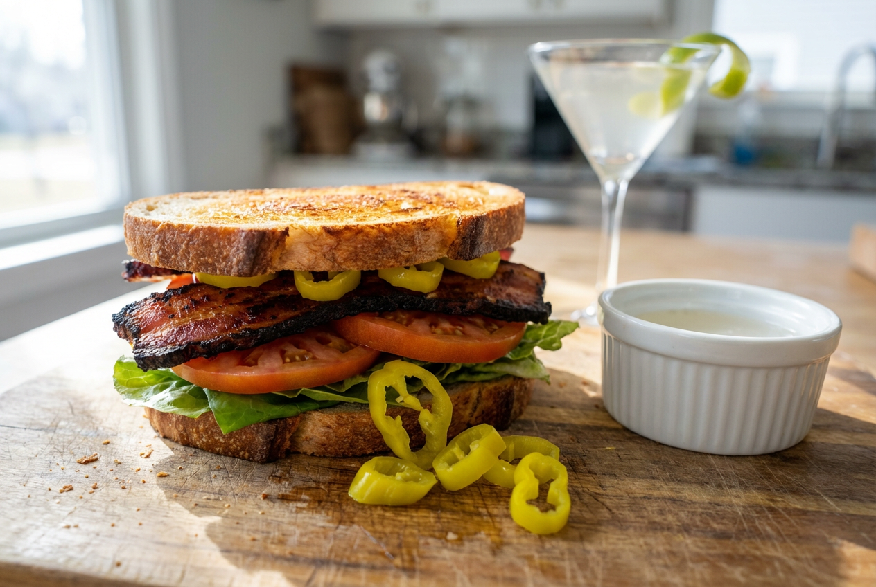 Chef's Wholesome Bacon Twist Sparks Sandwich Innovations and Joyful Twists