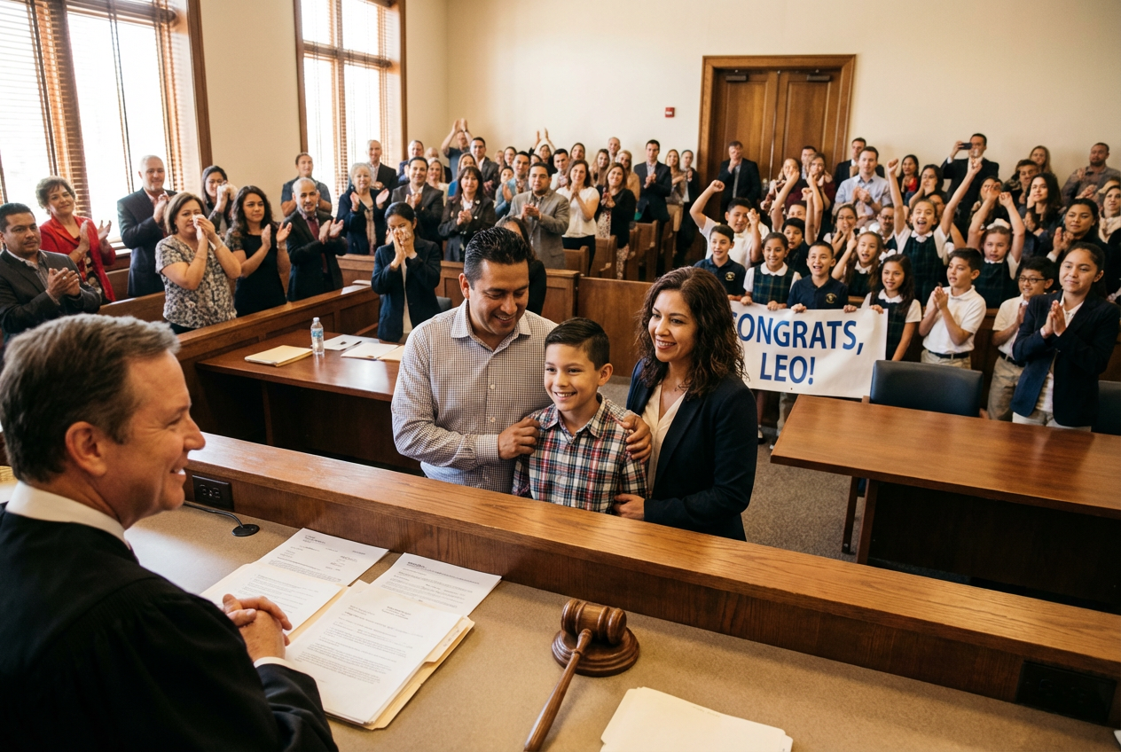 A Texas Courtroom Erupts in Joy Over a Special Adoption Surprise