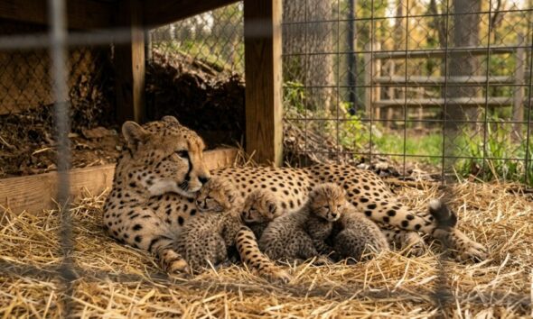 Clean Live Hogs Live Den Cam Lets You Watch Mama Cheetah Raise Five Newborn Cubs ...